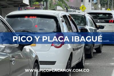 Pico y Placa Taxis Ibagué