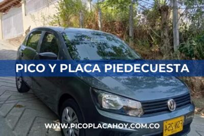 Pico y Placa en Piedecuesta